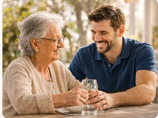 Senior accompagné pour préserver son autonomie